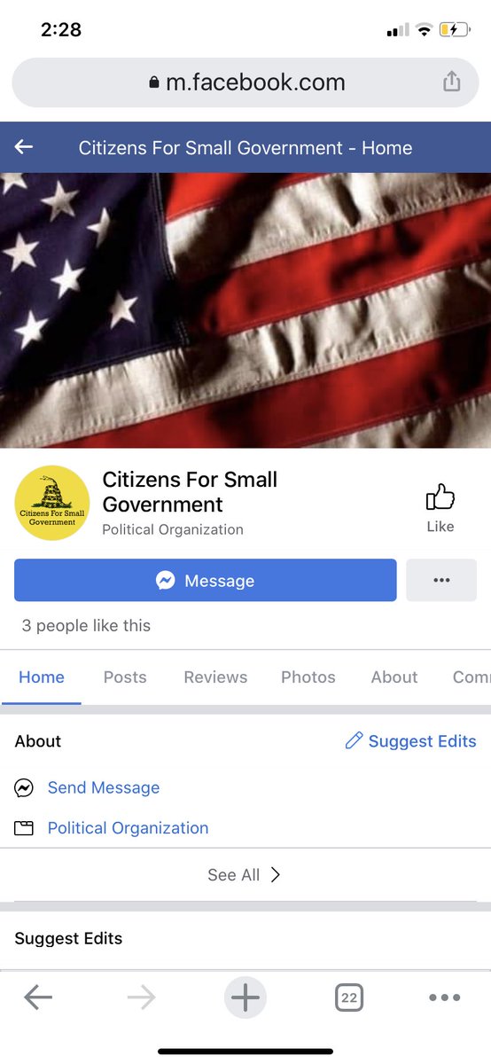 Putting their name in quotes does give us a Facebook Page and a twitter account  @_liberty4people - both blatant sock puppets and created within the last month. 3 likes on Facebook & 0 followers on Twitter. Again, shady.