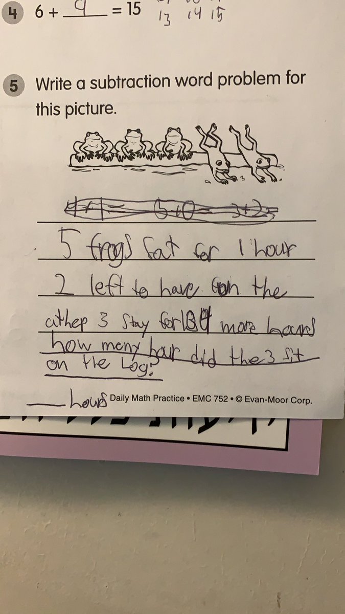 BloomtasticMath's tweet photo. Who says math isn’t creative? I’m sure this isn’t what the problem writer intended, and he didn’t exactly follow the directions, but we had such meaningful conversation about this image. #playwithyourmath #iluvmath #makemathmeaningful https://t.co/lBV39g18bl