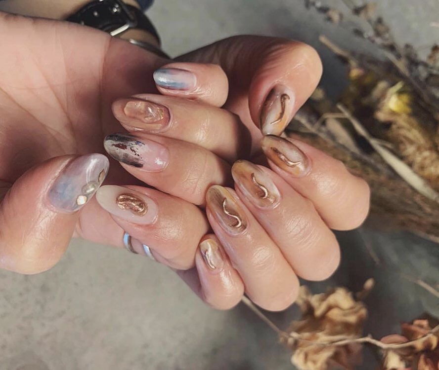 NailLiber's tweet photo. まるごと果実の贅沢スムージー ネイル💅#おまかせネイル #ネイル調味料 #アプリコット #ジェル #個性派専門店 #ネイル作品 #男性ネイリスト https://t.co/Ty1ti7j4Vd