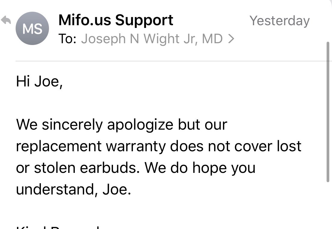 HeartDocMe's tweet photo. @mifo_us almost a month waiting for replacement and told another 5-6...how is this okay https://t.co/2qny4DOS6J