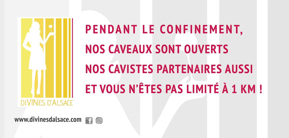 Nous continuons à vous accueillir pendant le confinement... et sinon en livraisons a domicile ou rdv sur notre boutique en ligne #drinkalsace #divinesdalsace #alsace #vin #alsacerocks #consommerlocal #livraisonadomicile