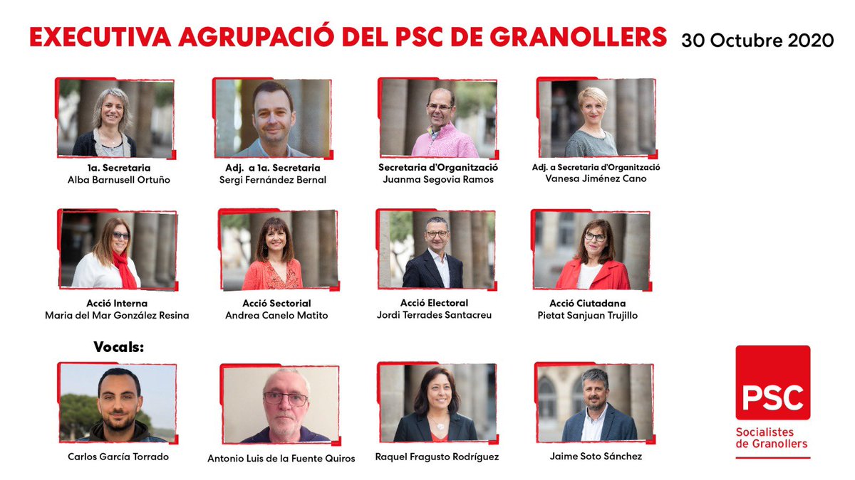 pscgranollers's tweet photo. Acabem d'aprovar en assemblea la nova executiva de la nostra agrupació. Una executiva amb moltes ganes de treballar! https://t.co/xGIjGVJT3u
