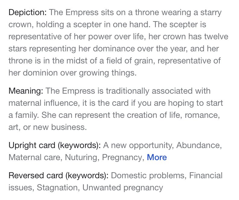  #XSpoilers3. The Empress; could the two central figures in this two-parter represent the familial unit of the 3rd and 4th cards 