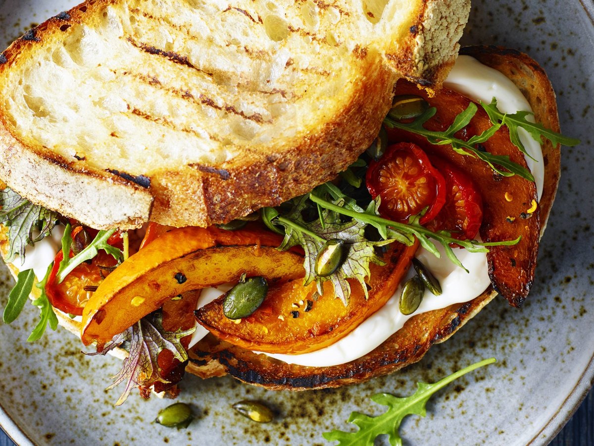 Hellmanns's tweet photo. Trashing your pumpkin November 1st? Why not use to make this Rustic Roasted Pumpkin Sandwich!
#RealTasteLessWaste
https://t.co/BVPJ6oZX4I https://t.co/riTA2Sbp8F