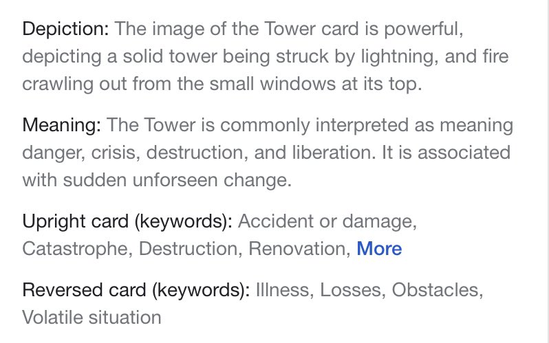  #XSpoilers16. The Tower; a pretty shitty card to get imho