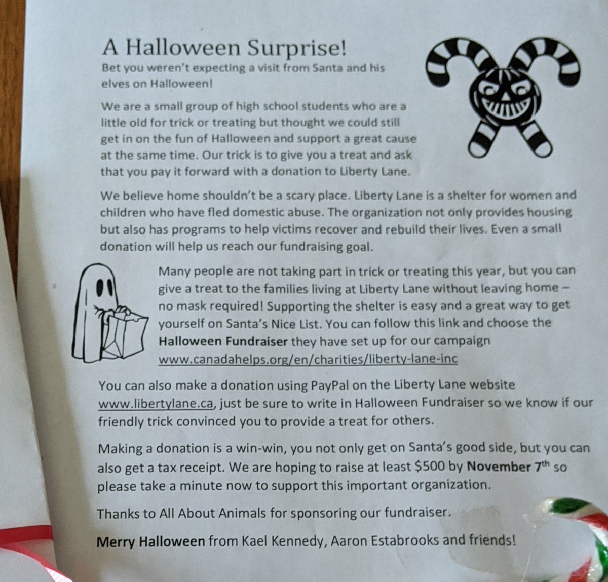 ShiftNB's tweet image. Kael Kennedy and Aaron Estabrooks are raising money for 
@LibertyLaneSSH
 this Halloween! We're hearing from them now....