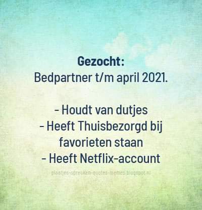 dbrplaatjes's tweet photo. 🤣 Heb je onze nieuwste plaatjes al gezien? --> https://t.co/k16lFX2L9a
#gezocht #bedpartner #dutjes #thuisbezorgd #netflix #knus #spreuk #quote #meme #humor #grappig https://t.co/dXX5Ptl8eL