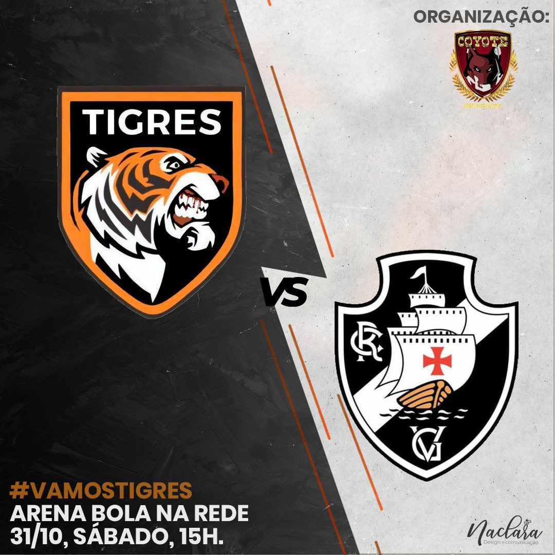 tigresfcbh's tweet photo. É AMANHÃ! 
O Tigres volta à quadra neste sábado (31) as 15h, para enfrentar o Fim de Carreira FC. Vamos com força máxima em busca da vitória! #VamosTigres https://t.co/tK9lmZrdkT