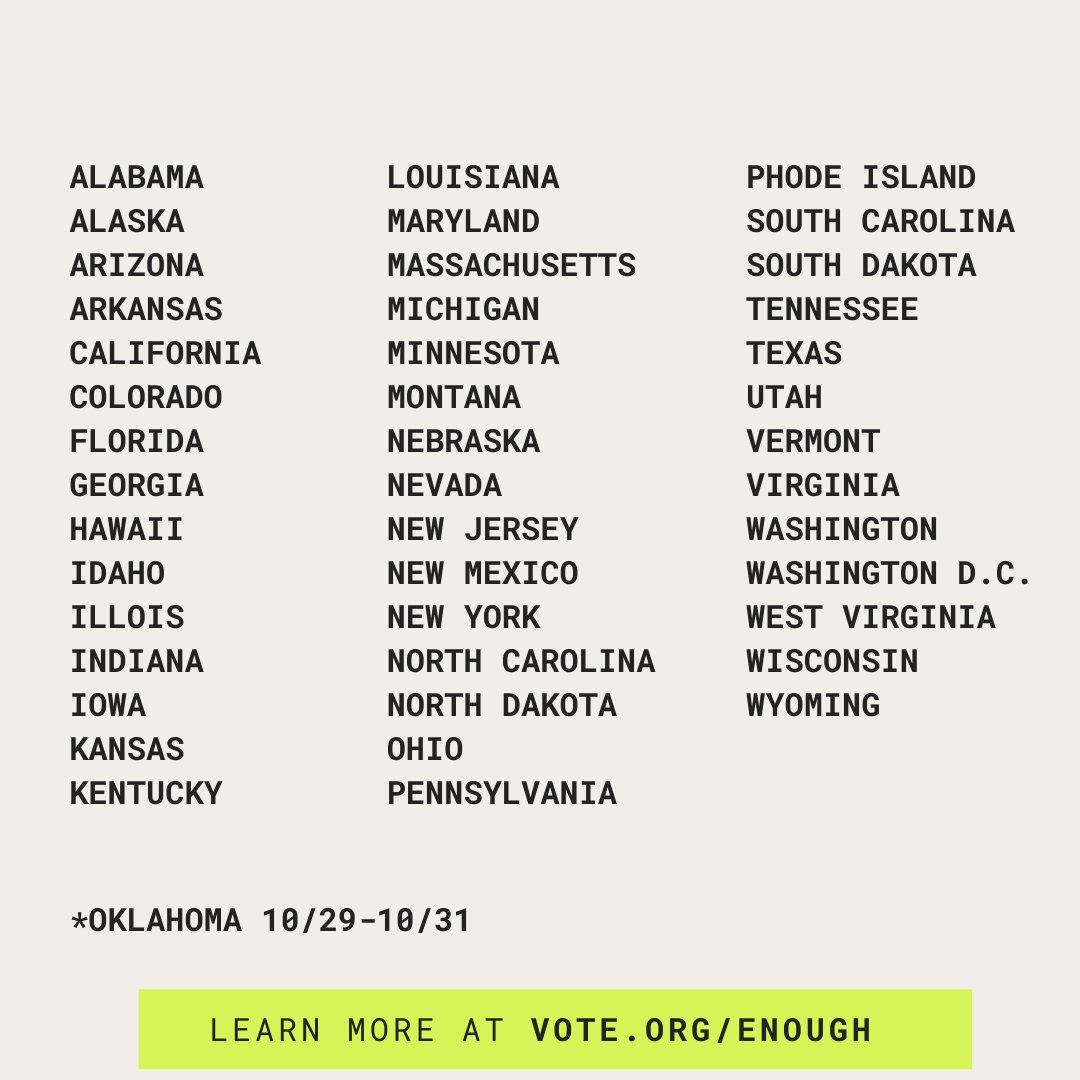 enoughcollectiv's tweet photo. Vote Early! Vote Now!

@votedotorg @enough_collective 
#vote #votedotorg #enoughcollective #enoughisenough https://t.co/fT1Ome6bEV