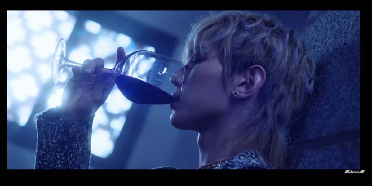 Who knew you could look so hot while drinking something? Also I absolutely love his hair like this