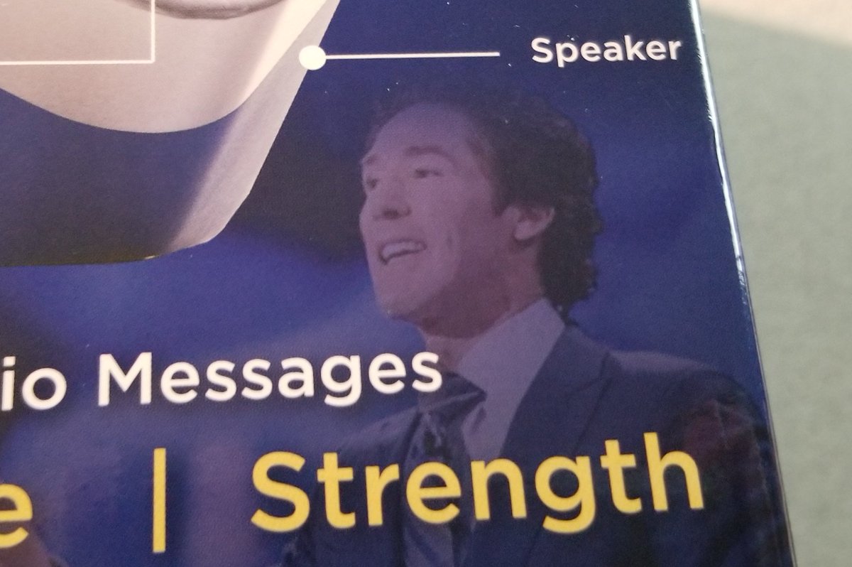 and partially transparent Joel Osteen, but they don't list that as a feature. Unless that's Mr. Strength. I don't know.