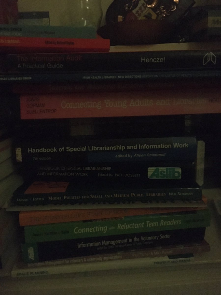 McGrathBarrett's tweet photo. Hi all. Bríd is giving away her #librarianship books. Let me know if you’re interested. https://t.co/eVZmaqeTOO