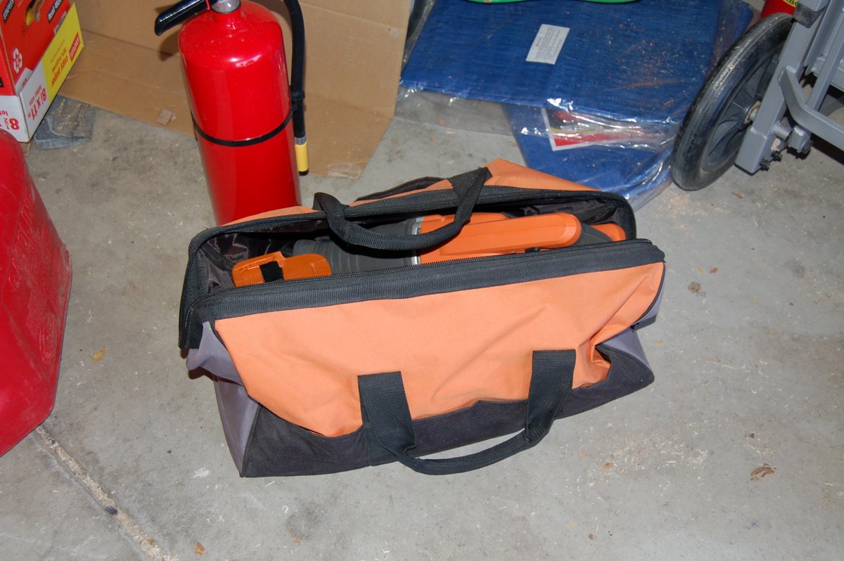 But on the following day, when West Valley police arrived to serve a search warrant at the house, the Ridgid tool bag was on the floor of the garage next to Josh's oxyacetylene torch, a fire extinguisher and a plastic gas can.