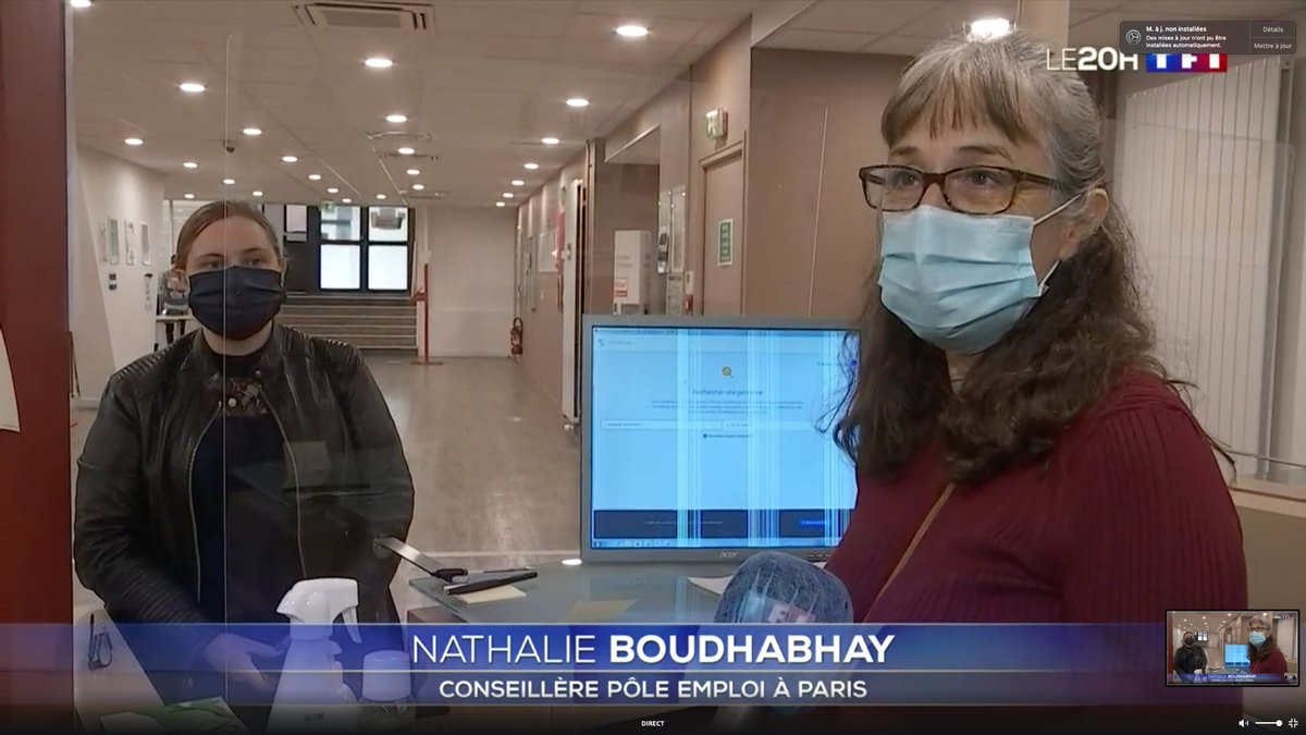 « Dans les services publics, on est loin du service ralenti et du rideau baissé. On est en première ligne ! » Reportage au sein de cette agence @pole_emploi au 20h de <a href="/TF1LeJT/">Natalia Kowalski</a> #TousMobilisés #AvecPôleEmploi