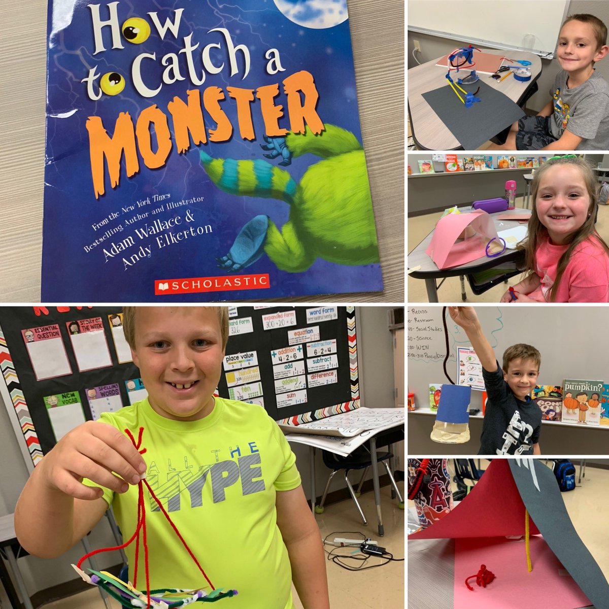 BoatwrightMissi's tweet photo. Getting ready to catch those monsters tomorrow night! Tons of creative traps made today, I think they will be safe! 🎃💀👻 #STEAMatStribling #BoatCrew20 #MonsterTrap #HappyHalloween https://t.co/K0q7kQhDwt