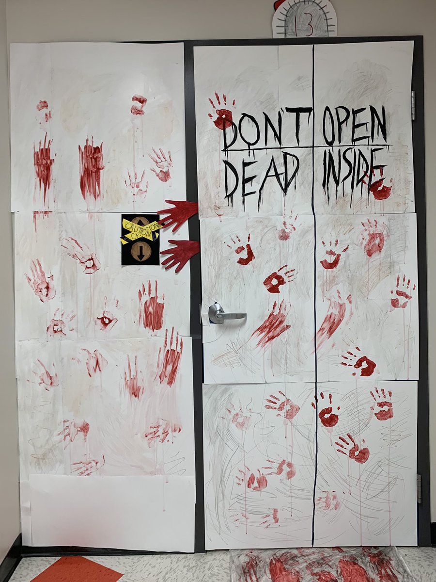 Here are today’s homeroom winners of the Halloween Door Decorating Contest <a href="/SPJHPythons/">SPJH</a> ~ 9-5, 8-5 &amp; 7-6 ~ Check them out 👀 
<a href="/MrKJMolloy/">Molloy</a> <a href="/beth_hubley/">Madame Hubley SPJH</a>