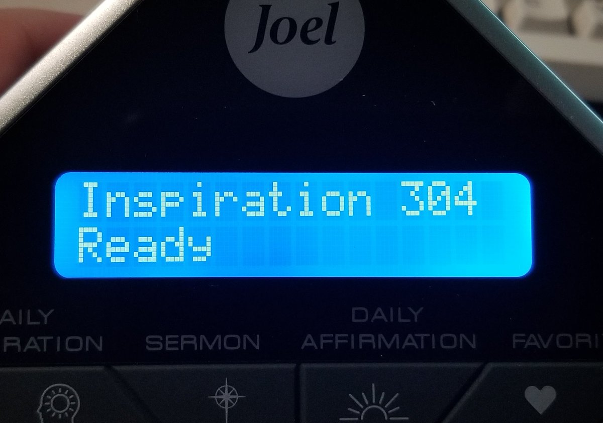 then after a couple of seconds, it switches to "Inspiration 304 Ready"