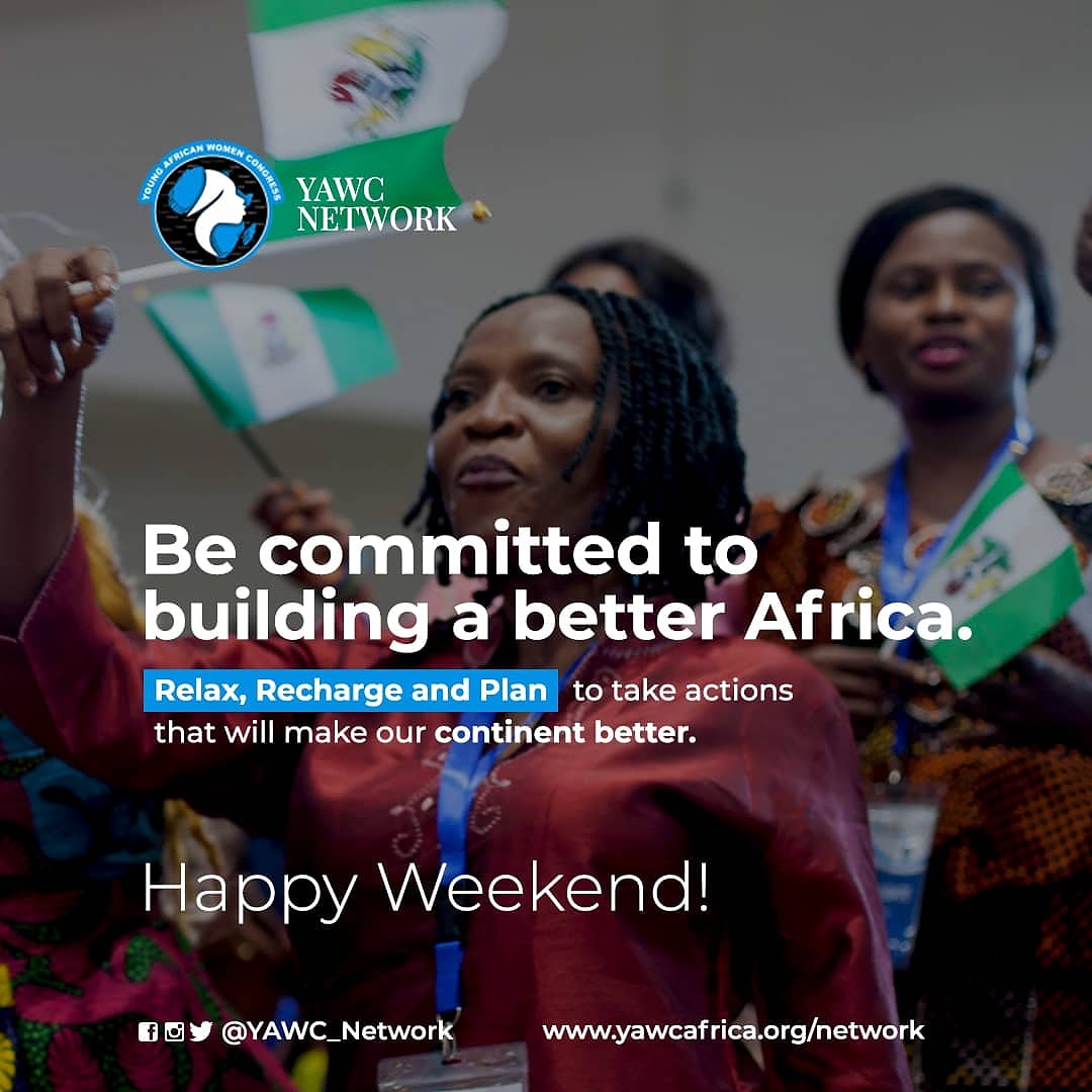 YAWCNetwork_Gh's tweet photo. Be committed to building a better Africa.
We wish you a happy weekend.
#YAWC_Network
#GHANA_CHAPTER https://t.co/oKiltX1Bzg