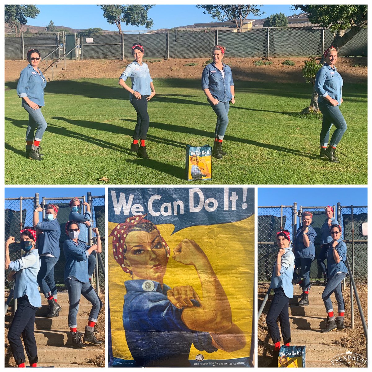 Channeling our inner Rosie's today. history.com/topics/world-w…. <a href="/SSDKristin/">Kristin Baranski, Ed.D</a> <a href="/drsmpierce/">Dr. Stephanie Pierce</a> @MsMoCounselor <a href="/SSDCounseling/">SSDCounseling</a> <a href="/SSD_Foundation/">Santee School District Foundation</a>