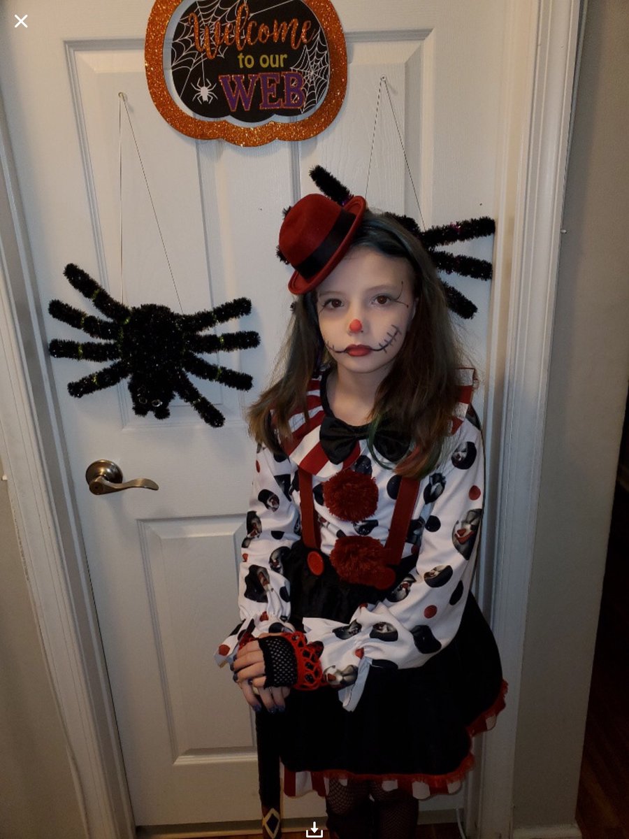 Our 3rd grade remote costume winner, Elora, a monster clown. #3rdgraderocks <a href="/25Lafayette/">Lafayette Estates School #25</a>