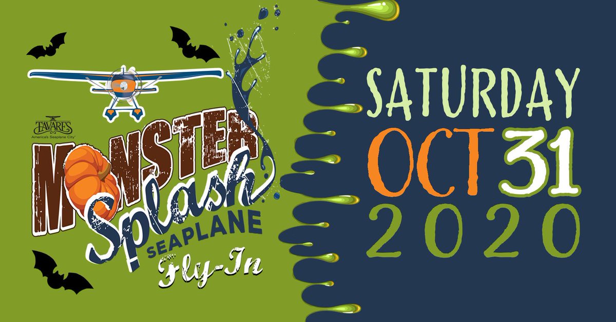 Monster Splash Seaplane Fly-In where you’ll find seaplane pilots participating in flying contests such as our popular Pumpkin Drop.   Saturday 10/31/2020 at 9 AM–2 PM Wooton Park Tavares, FL