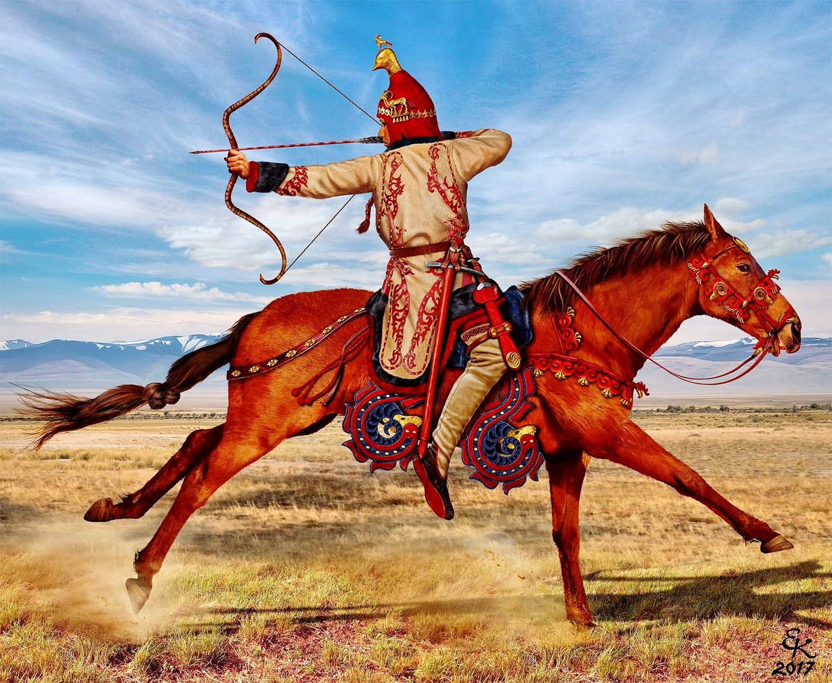 Scythian woman warrior, Pazyryk culture. Altai, IVth C. BCScythian noble, Southern Siberia VII - VI C. BC (based on materials from the excavations of the burial grounds of Gilyovo-10, Loktevsky District, Altai Krai and Kichigino-1, the South Urals, Chelyabinsk Oblast, Russia)