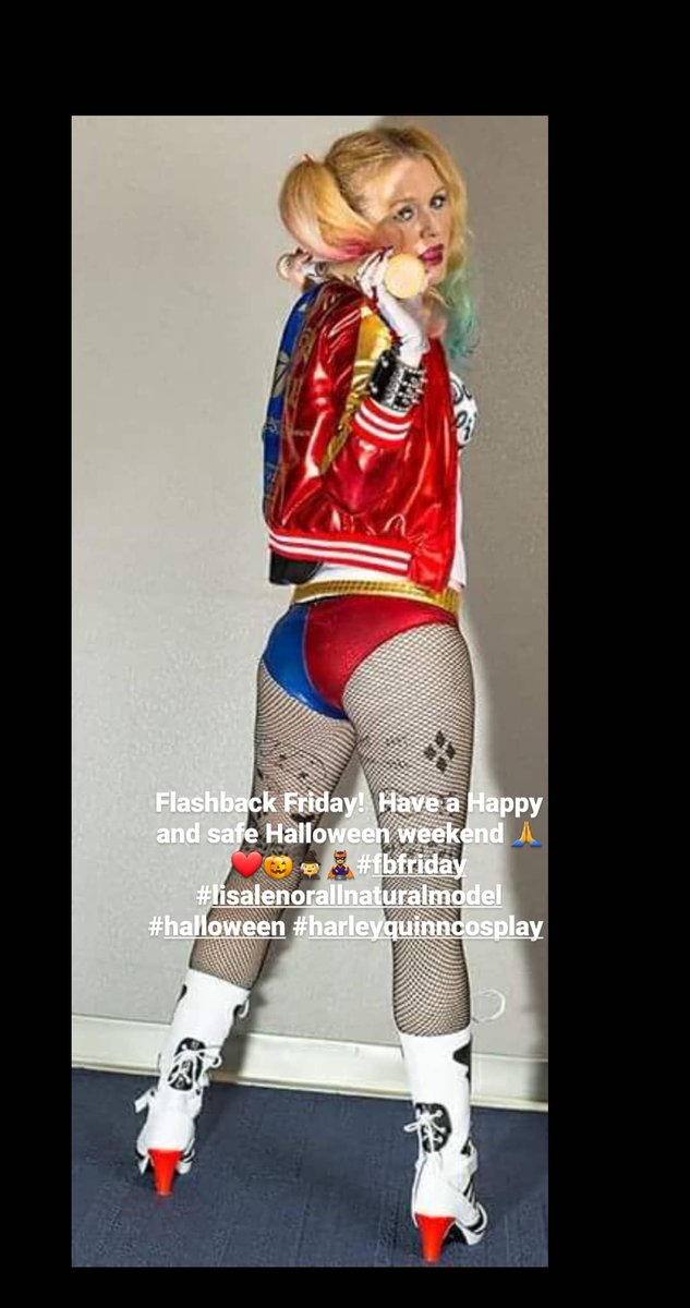 Flashback Friday!  Have a Happy and safe Halloween 🎃 🧙‍♀️🦹  Please be safe and well🙏❤ #31daysofHalloween #lisalenorallnaturalmodel #lisalenor #harleyquinn #halloweencostume