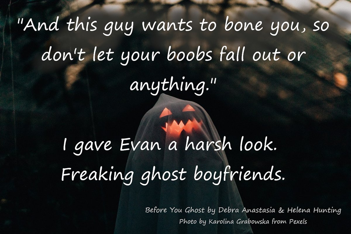Freaking ghost boyfriends!!! 😂 I really love this book. Every chapter made me laugh.
#paranormalromance #halloween #bookworm Before You Ghost by <a href="/Debra_Anastasia/">Debra Anastasia</a> and <a href="/HelenaHunting/">Helena Hunting</a>