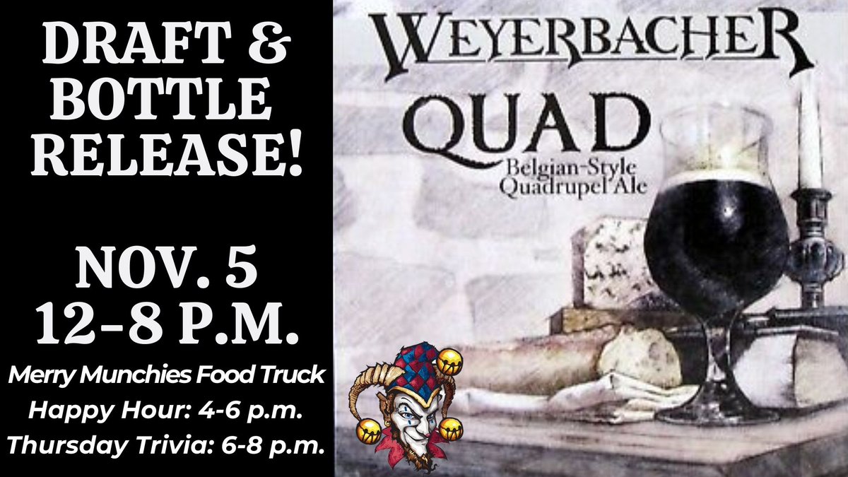 Release Alert that you're going to love!

QUAD is coming Nov. 5 on draft and bottles!