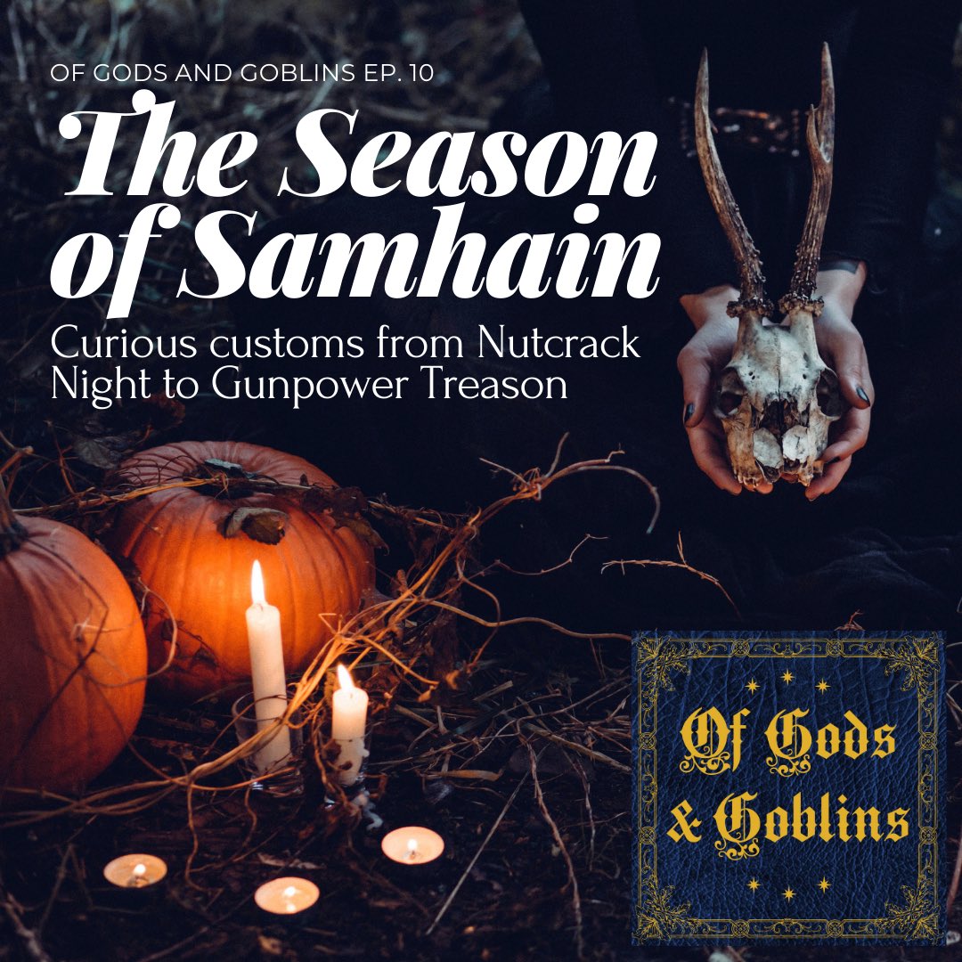 godsandgoblins's tweet photo. Halloween bumper episode up now! ‘The Season of Samhain: Curious customs from Nutcrack Night to Gunpower Treason’ at  https://t.co/cm7AoK3hLS https://t.co/ncmNQA1mNK