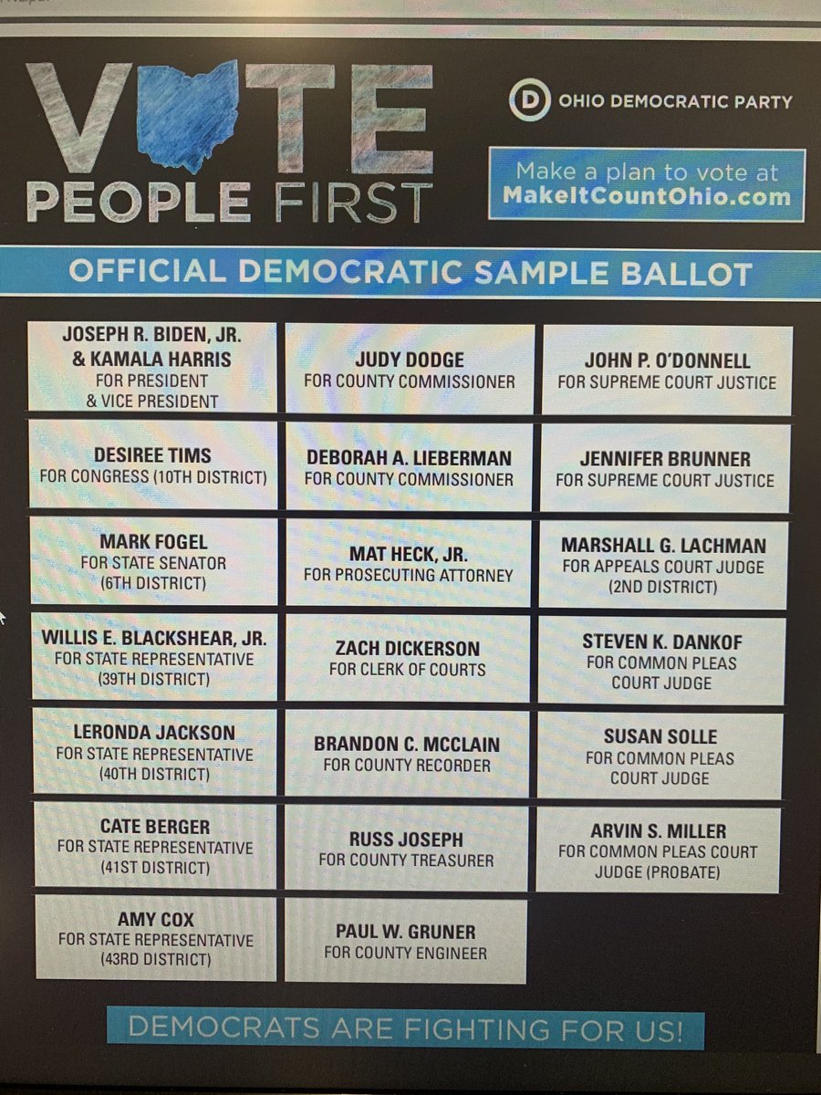 goodeats21's tweet photo. @TimsDesiree Great idea, Desiree.
May I also suggest adding a screen shot of the Democratic Sample Ballot? Some races do not indicate party affiliation (judges). Found mine on-line before voting early in-person. #VoteBlueToSaveAmerica #TeamTims https://t.co/VIjGjIR6n9