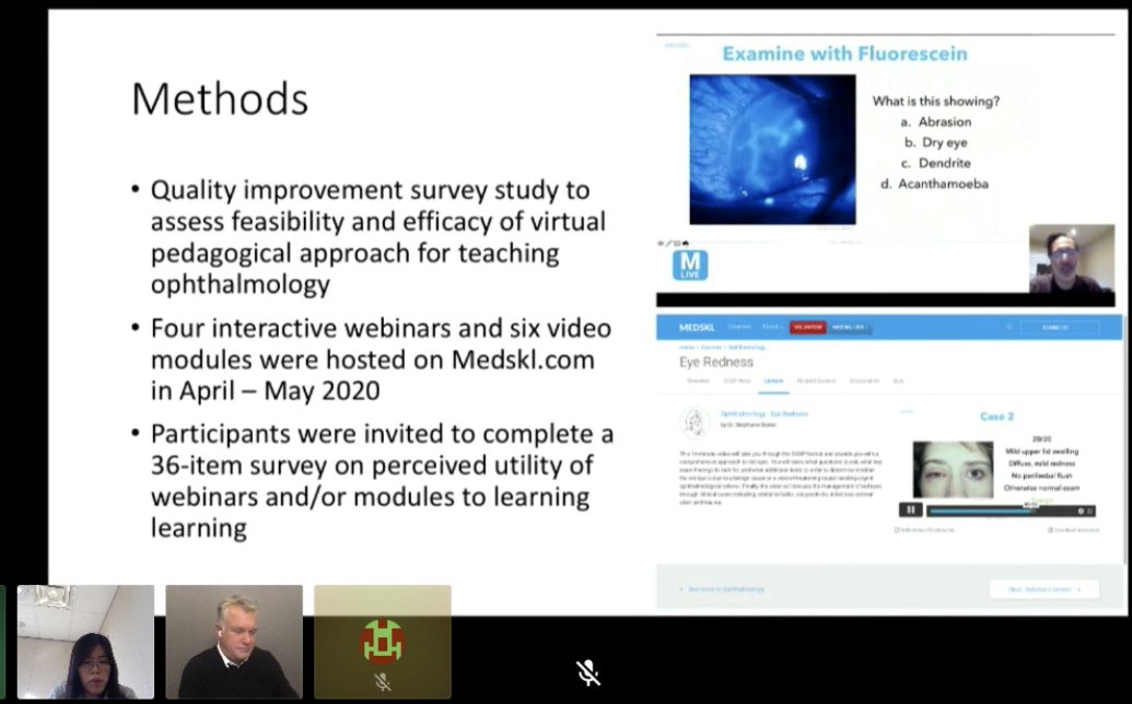 CUSEC_Surgery's tweet photo. Bonnie He from @UBCmedicine presents "Perspectives on virtual ophthalmology education among Canadian medical students"
#CCASE2020 https://t.co/eBSHDGuGTW