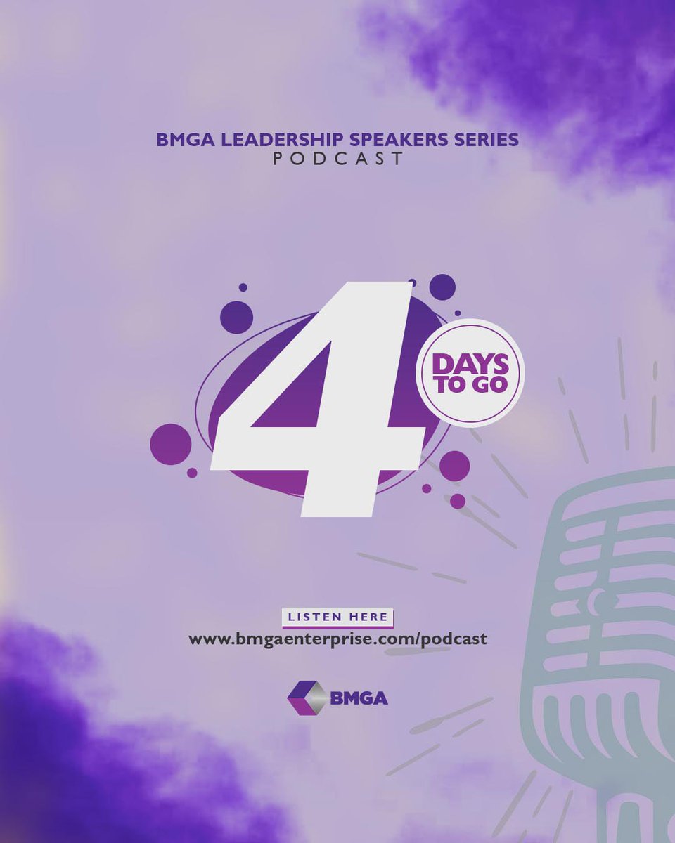 bmgaenterprise's tweet photo. We can’t wait to share the podcast with you. Great lessons about skills acquisition from great leaders. #BMGA #BMGALSS #BMGAWay #BMGATransforms #LeadershipDevelopment #Podcast #GlobalLeaders #4IR https://t.co/sUw9BkdVbE