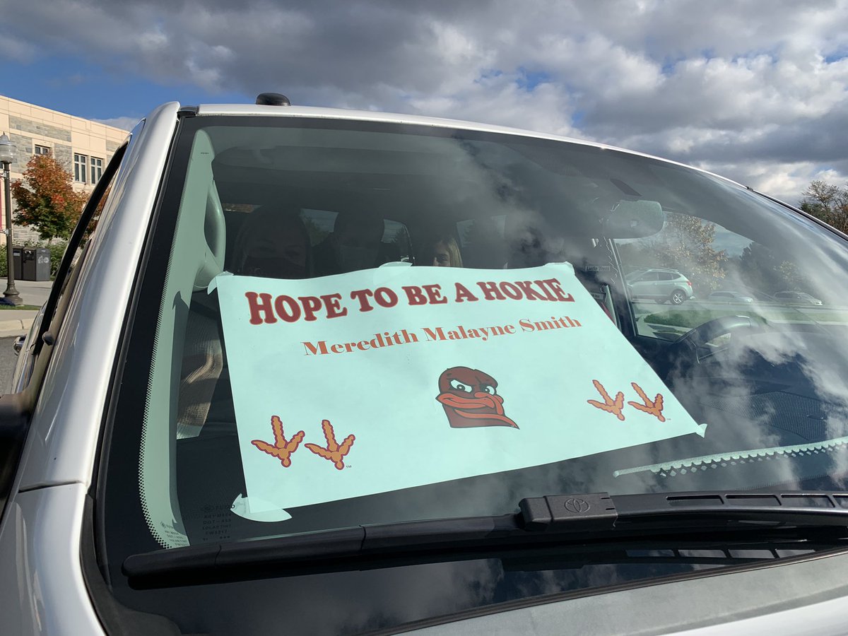 AuburnHSEagles's tweet photo. AHS students finding out if they will be future Hokies at the drive-thru on-site pick up! Thank you @virginia_tech @MarkMiear #GraduateWithAPlan https://t.co/OpZrWIi151