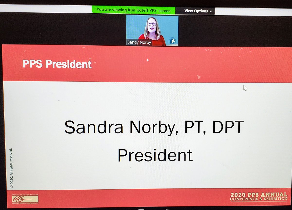 TheresaMarkoPT's tweet photo. Thank you @slnorby for your service as our @pps_apta Madame President this last 3 years.ππππππππ
#ppsapta
#PPS2020 https://t.co/dQCLVKuE6m