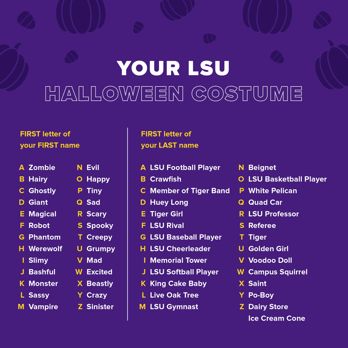 Lsu Happy Halloween Reply With Your Costume