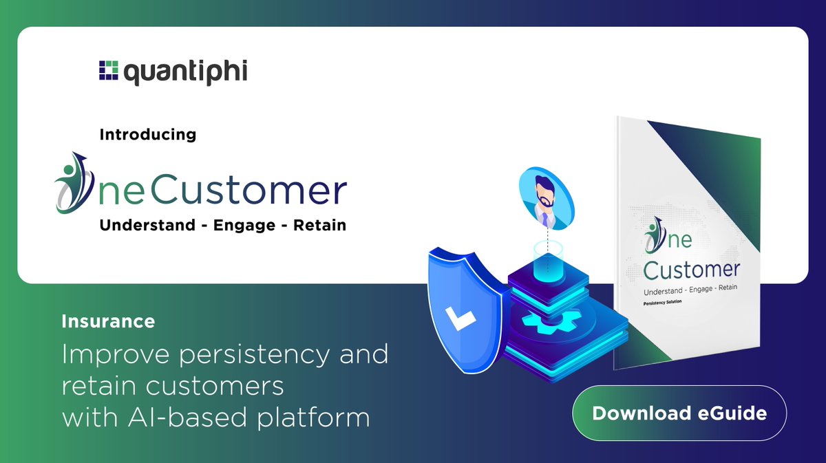 Quantiphi's tweet image. Evolve into a customer-centric organization rapidly by enabling your agents with a one-stop solution that helps you to maintain recurring revenue streams and address persistency issues.

Know more: hubs.la/H0yXfrr0

#SolvingWhatMatters
#OneCustomer #Insurance #Retention