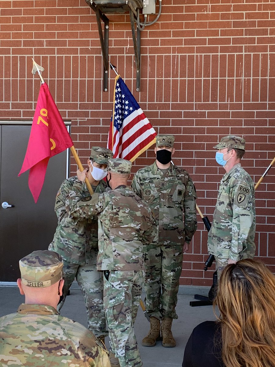 79eod's tweet photo. Today HHD hosted a Change of Responsibility Ceremony where SFC Gallagher assumed the role of HHD First Sergeant from SFC Bedoya. Thank you SFC Bedoya for all your hard work and dedication.  Congratulations to SFC Gallagher and welcome to the team. 

#stay79 #TalonEOD https://t.co/HRX61prCdH