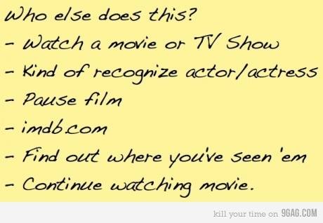 MischelNemeth's tweet photo. Haha I do it all the time!! 😂🎬 What about you? @IMDb #IMDb #movies https://t.co/l1Tx8QO9MK