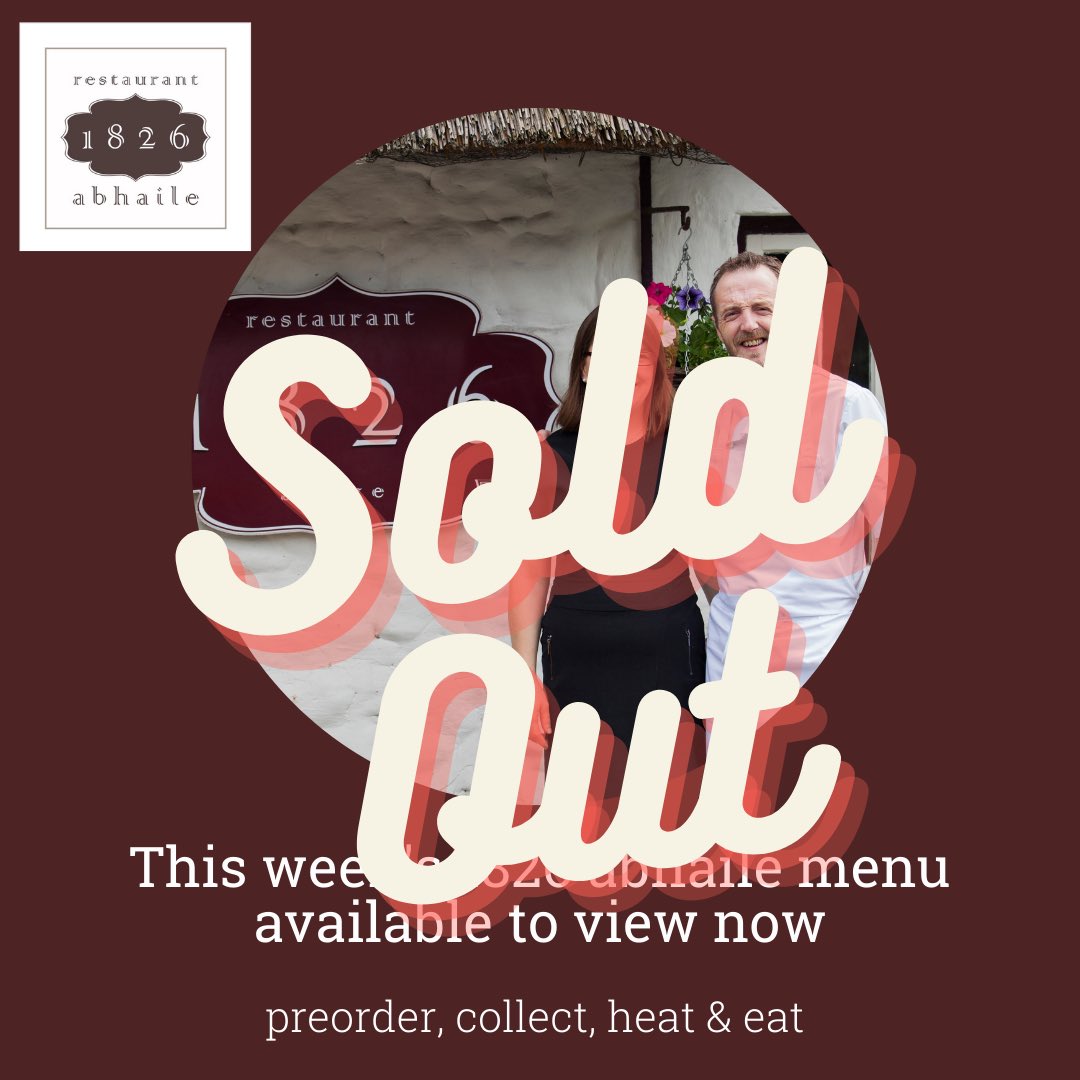1826Adare's tweet photo. Thank you all so much for your support, Saturday is all full, some slots still left for Sunday #1826adare #1826abhaile #adare #saturdaytakeaway #supportlocalbusiness https://t.co/AwWMlQ0L6J
