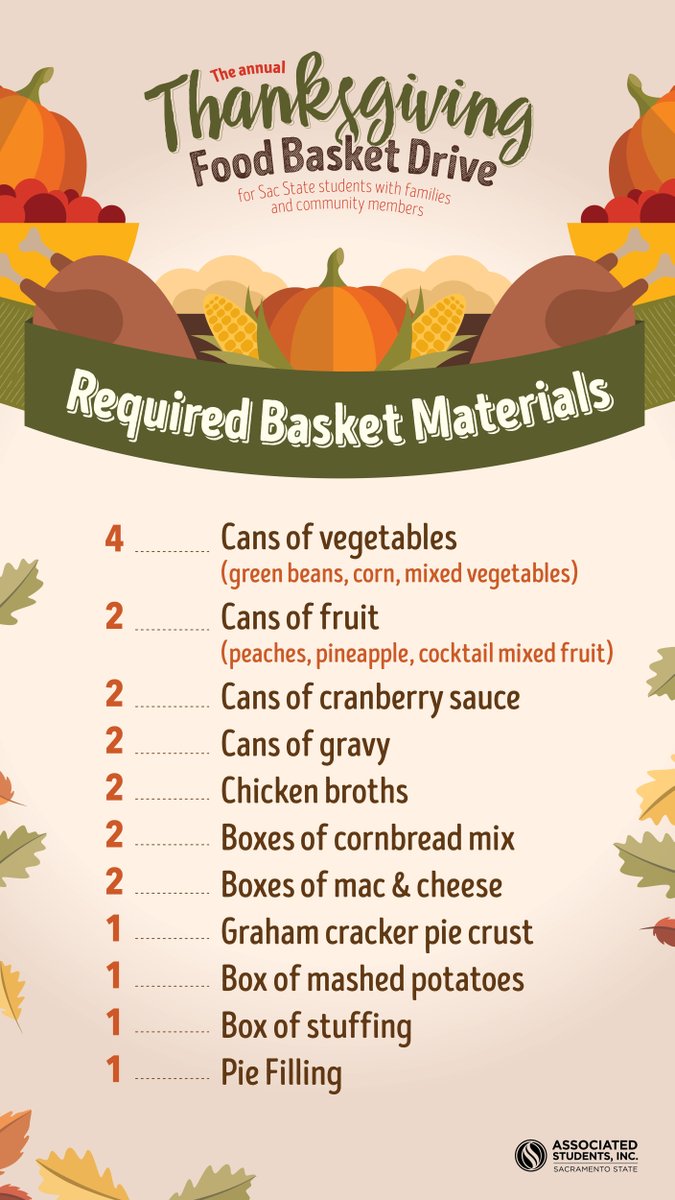 Hey Hornets, we are hosting our Annual Thanksgiving Food Basket Drive! Due to COVID-19 we have two ways to donate! 

Ways to Donate:⁠
➡️ Drive-Up to Drop Off ⁠
November 5⁠
November 12⁠
➡️ Make a Monetary Donation (Link in Bio)

For more information, visit the link in our bio!