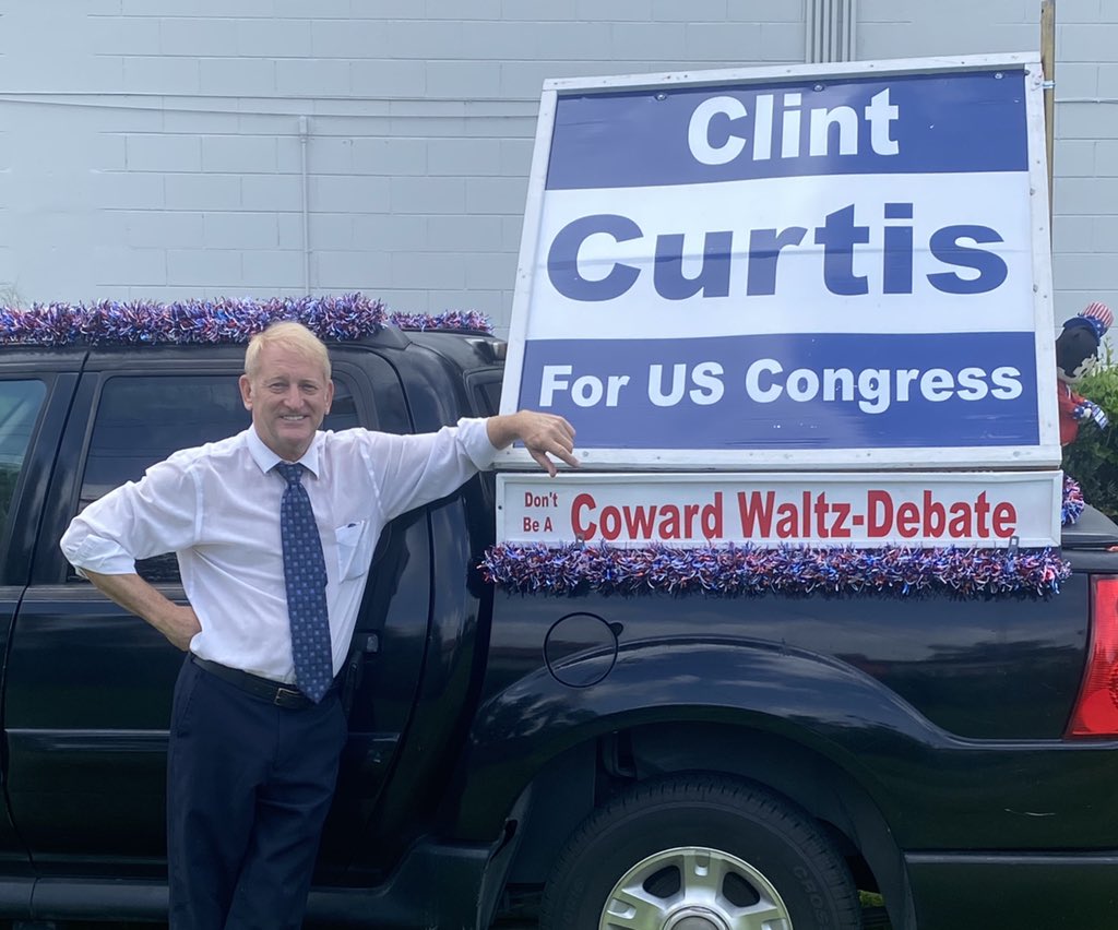 Clint4congress's tweet photo. I am at the Southeast corner of Nova Road and Hand Avenue in Ormond Beach sign waiving!  Come out and see me!  I am always happy to talk to people about my ideas and plans for this District.  #VOTE #Vote2020 #VoteBlueDownBallot https://t.co/fACl5LTIpF