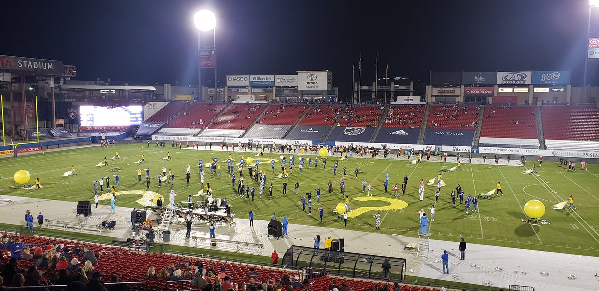 friscofinearts's tweet photo. Super fun performances by the Frisco amd Liberty Fine Arts teams at Toyota Stadium tonight.    Great job to all of the band and dance team performers https://t.co/rnUJlqThzO
