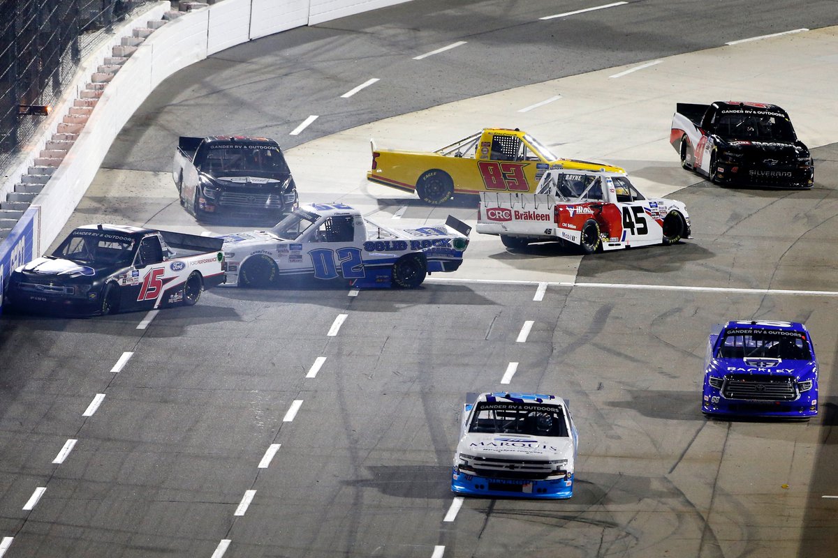 NieceMotorsport's tweet photo. Great job to everyone at @NieceMotorsport tonight!
No.40 @MarquisSpas driven by @Ryan_Truex P30
No.42 @gmpartsnow driven by @CarsonHocevar P13
No.44 #RuedebuschDevelopment driven by @NatalieRacing P27
No.45 @CRCAuto driven by @Tbayne6 P11
#PressTheAttack https://t.co/RbEQRxWCSV