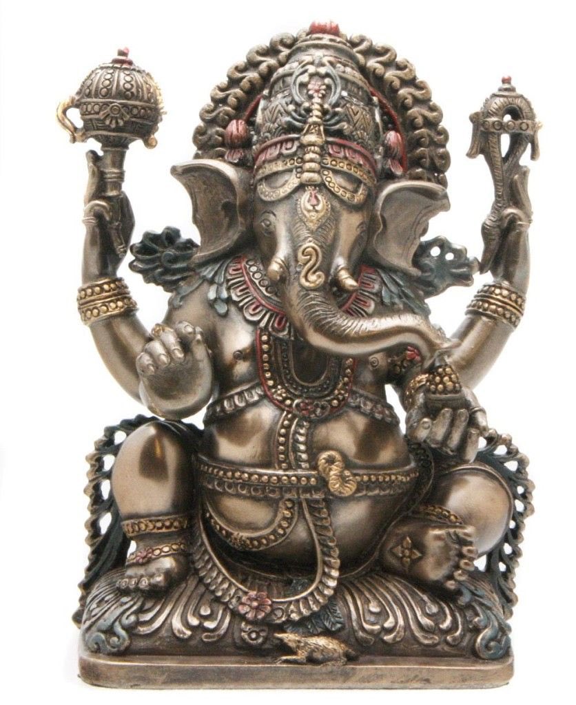 Ganesh Gada- Ganesha is also called Gadadhar. His Gada signifies that our past sins are chasing us. Meditation will improve self-qualities and Ganesha will help us to chase away our sins. @harshasherni  @InfoVedic  @VikasSaraswat