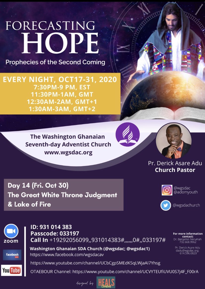 wgsdachurch's tweet photo. We thank God for bringing us to Day 14 of our series! Only one more day left to go! Pastor Derick talked about the events that will take place during the 2nd resurrection. Please see the photos below for our key points. Have a blessed Sabbath!🙏🏾 https://t.co/mSM3lnBBZr