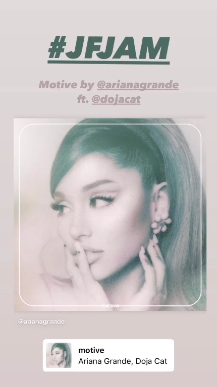 FallonBrasil's tweet photo. Atualização do Jimmy Fallon no Instagram Stories (30/10) #JFJAM
 
▪ #Motive - @ArianaGrande 
▪ #KidsAgain - @samsmith   
▪ #LookOverYourShoulder - @BustaRhymes @kendricklamar 
▪ #Fever - @DUALIPA @angele_vl https://t.co/yUjEoAimBm