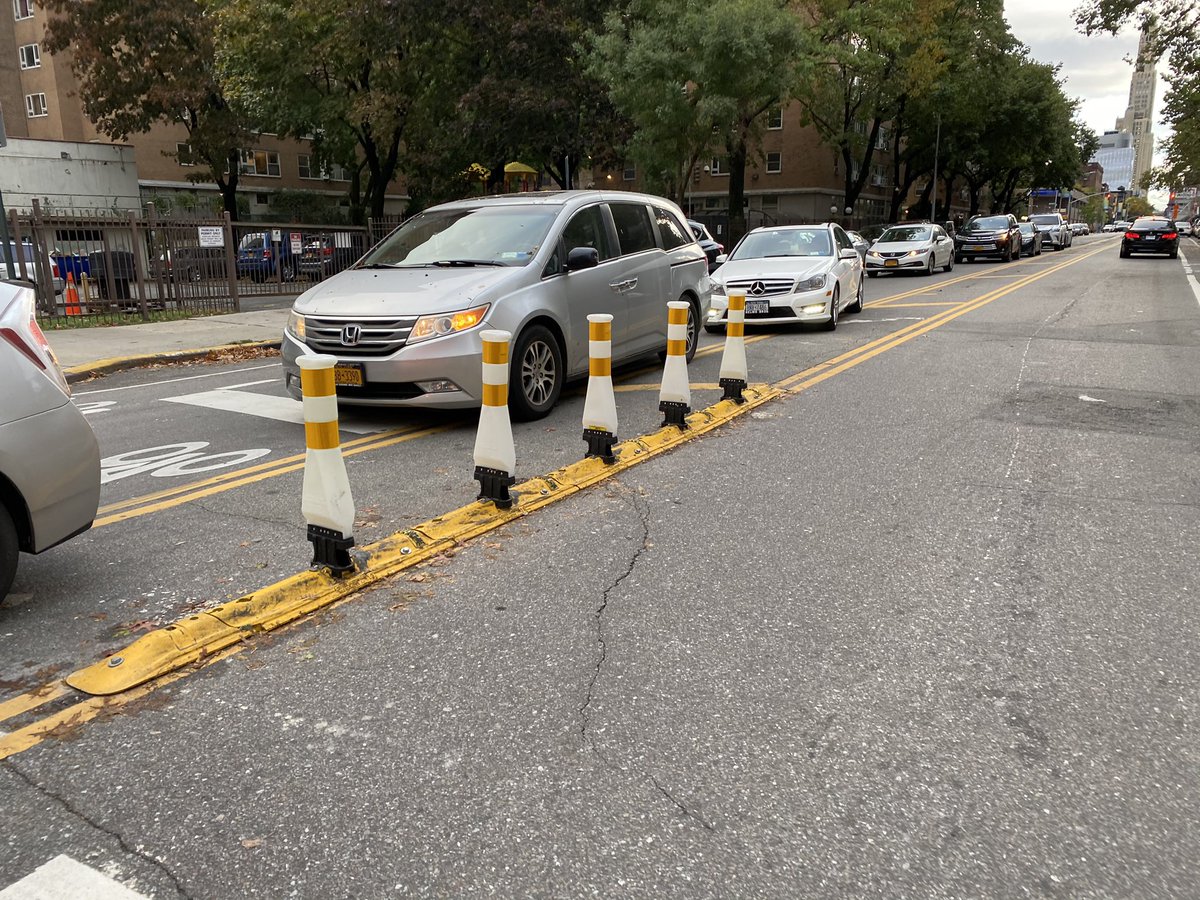 And now they replaced the entire timing again after a few bollards went were decapitated. How are so many people this bad at driving?