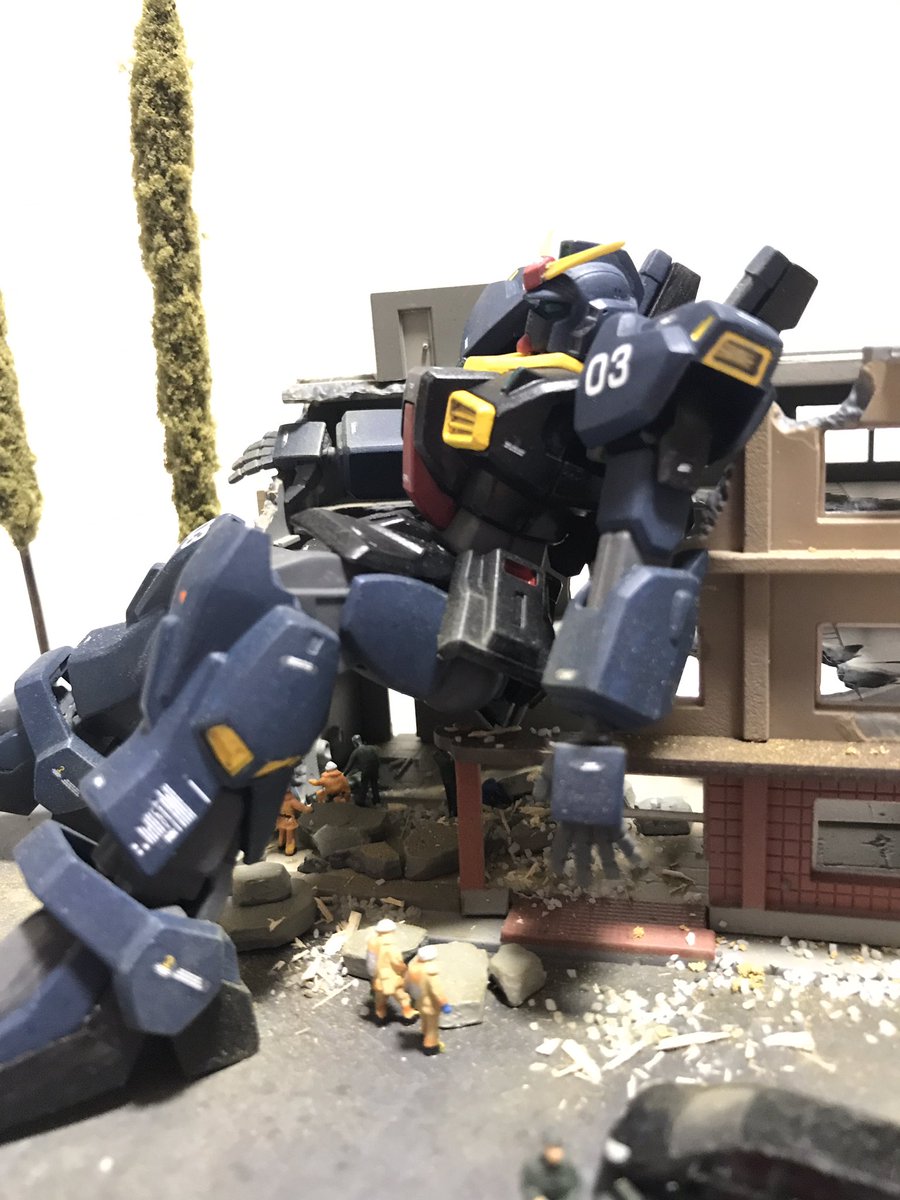 マリポン ガンダムジオラマ ゼーターガンダム マーク ガンダムジオラマ第12弾 機動戦士zガンダムから第一話 黒い ガンダム
