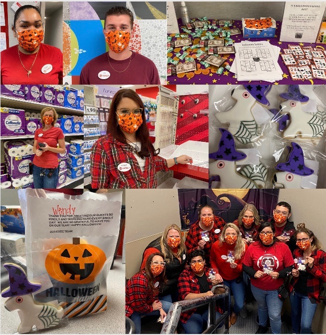 So much to celebrate today! It’s Halloween weekend and our incredible team received a much earned bonus today! #halloweenmasks #bingo #target #D110 #worksomewhereyoulove #223